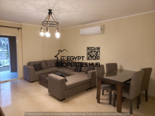 Inside Compound in new Cairo furnished brand new studio with full garden view for rent