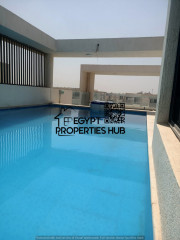 Inside compound lake view residence ultra modern penthouse with pool for rent
